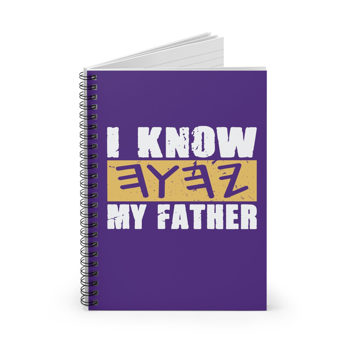 I Know My Father Yahuwah Purple Spiral Notebook Prayer Journal - Ruled Line