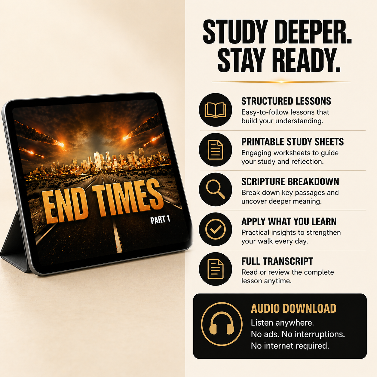 End Times: What Does the Book of Revelations Mean for Us? Part 1 | Lesson Study Guide + Audio MP3 + Scripture Study + Lesson Transcript PDF Download