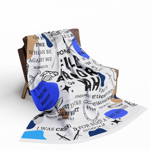 PUT ON THE FULL ARMOR OF YAH Throw Blanket Arctic Fleece Blanket