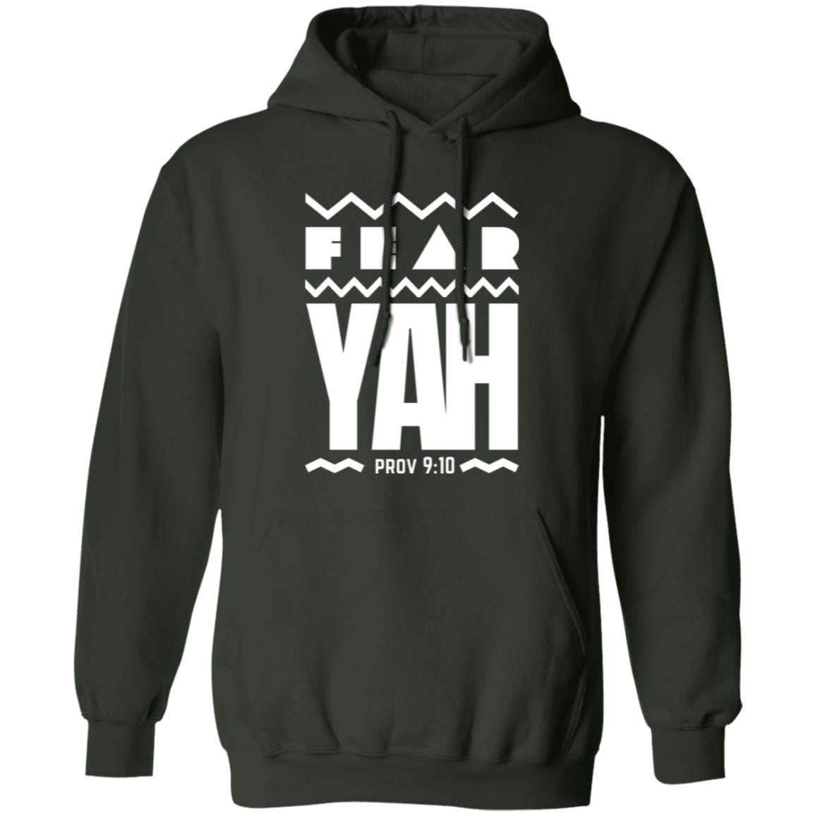 FEAR YAH in White Letter Pullover Hoodie