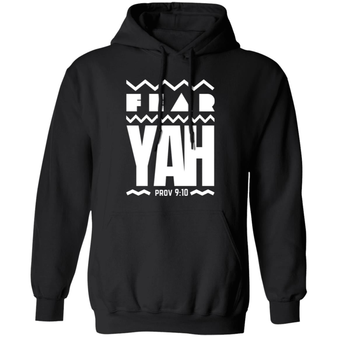 FEAR YAH in White Letter Pullover Hoodie