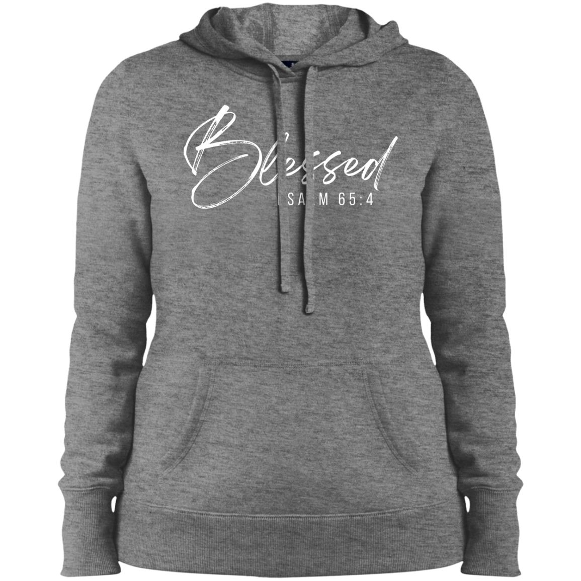 Blessed in White Letters Pullover Hooded Sweatshirt