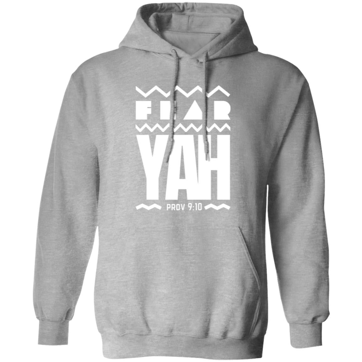 FEAR YAH in White Letter Pullover Hoodie