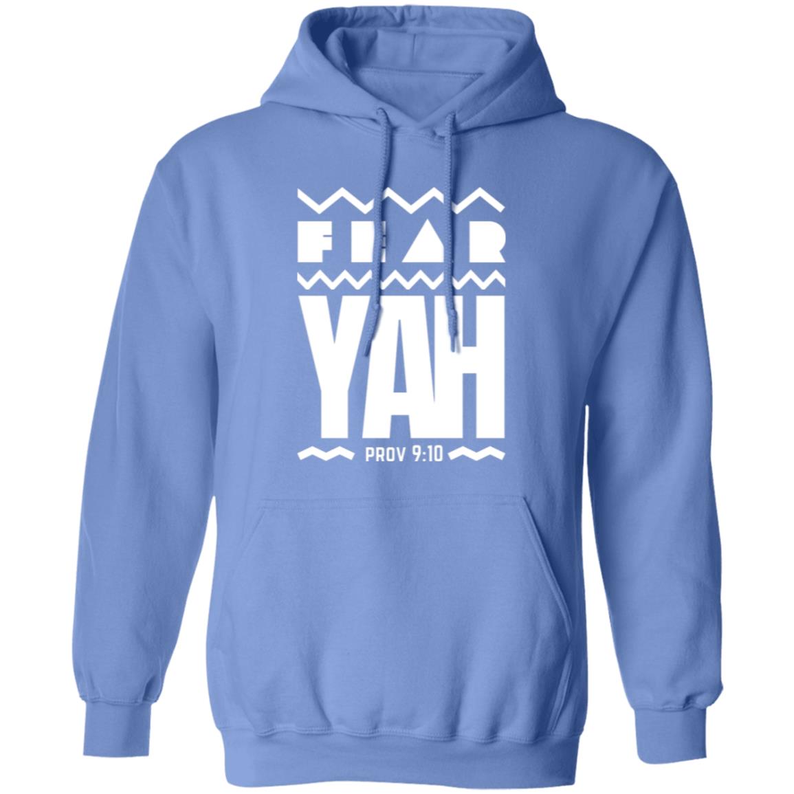 FEAR YAH in White Letter Pullover Hoodie