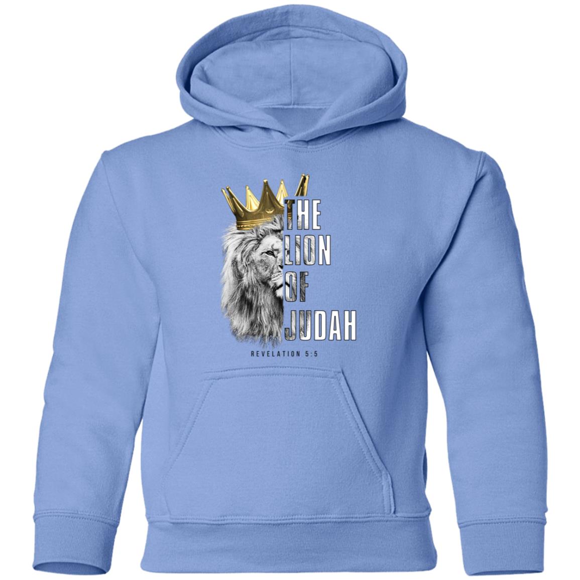 Lion of Judah Youth Pullover Hoodie in Black letters