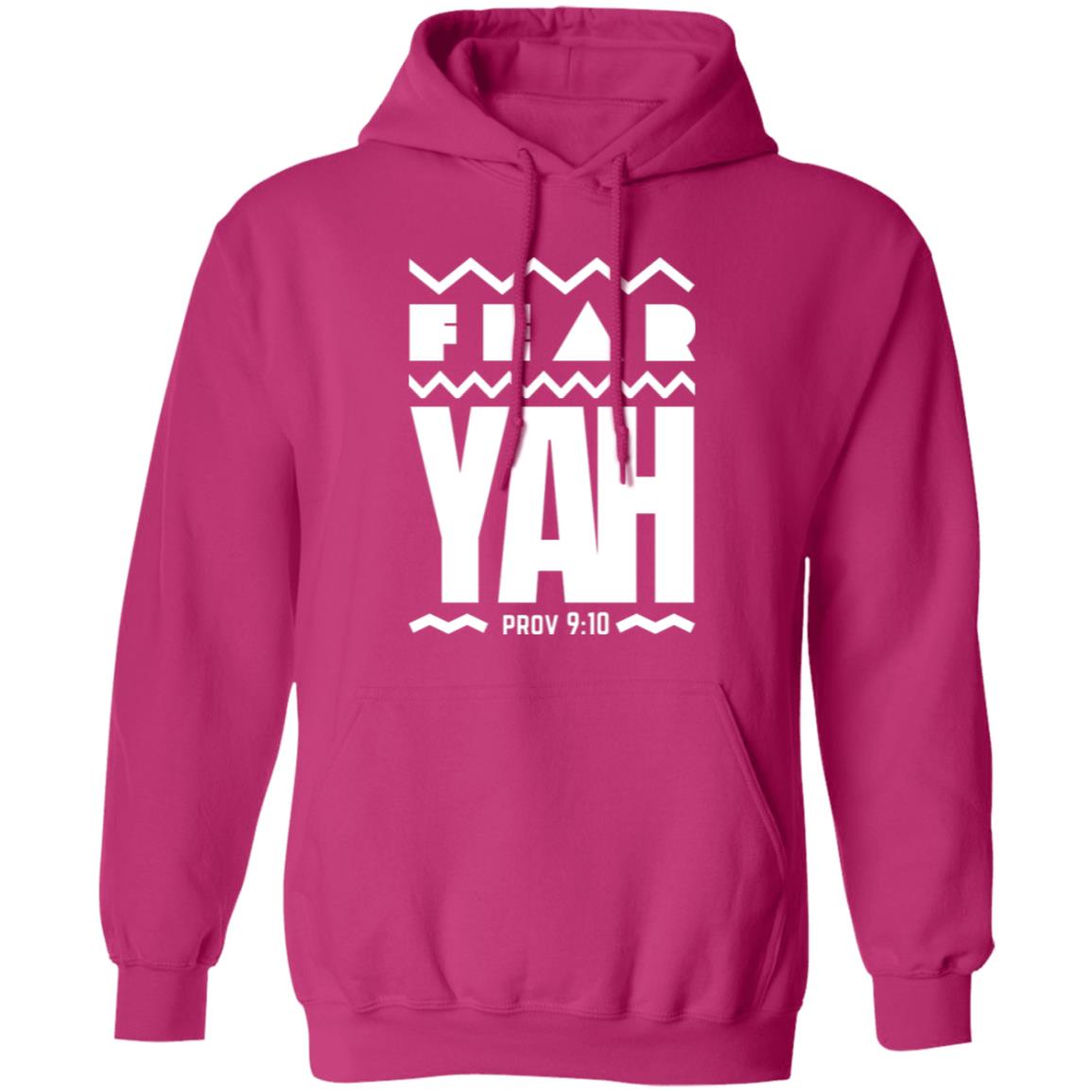 FEAR YAH in White Letter Pullover Hoodie