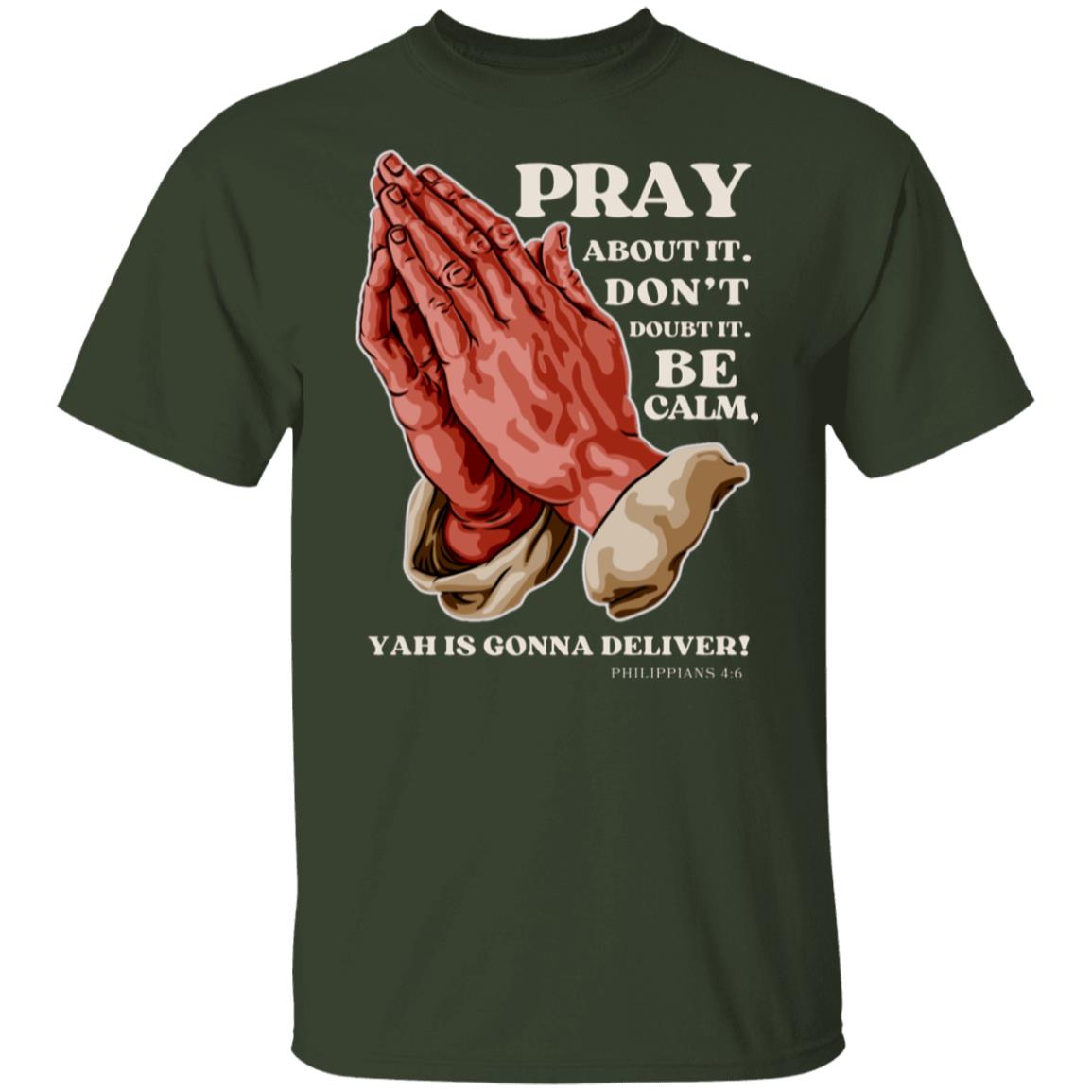 Pray Don't Doubt in White Letters Classic Unisex T-Shirt