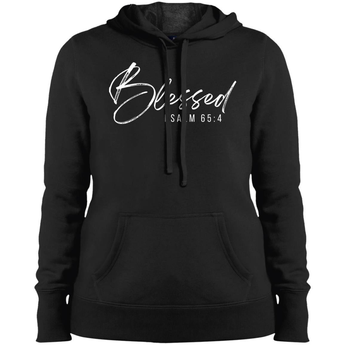 Blessed in White Letters Pullover Hooded Sweatshirt