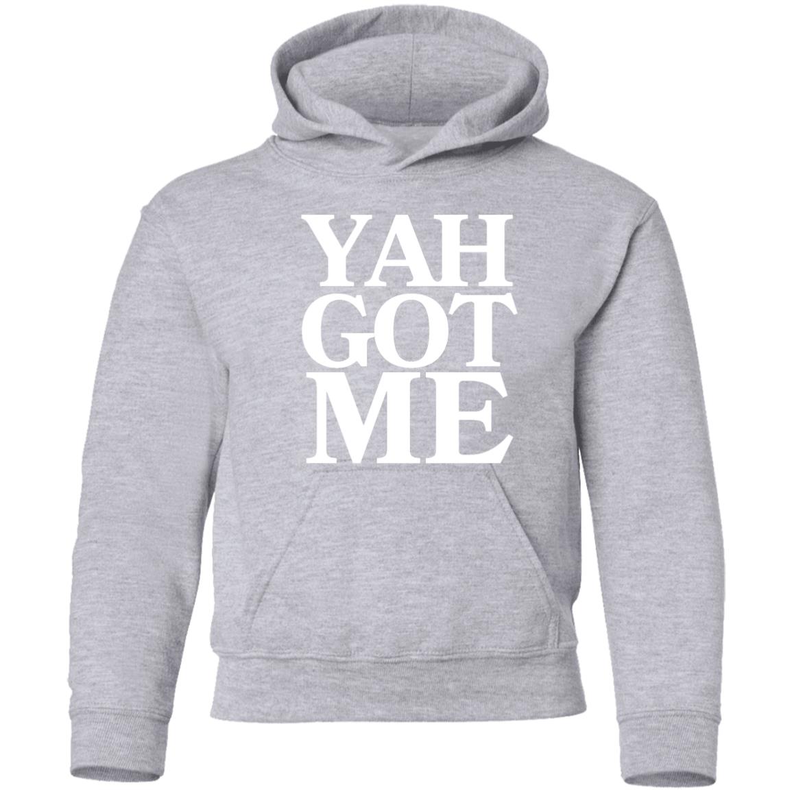 YAH GOT ME in White Letter Youth Pullover Hoodie