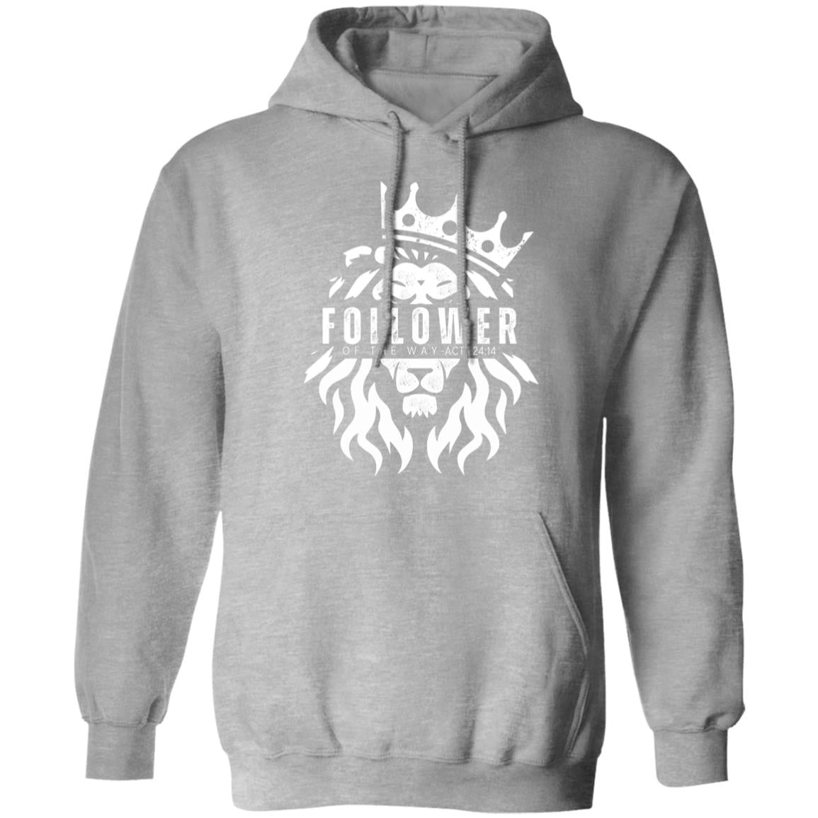 FOLLOWER OF THE WAY in White Letters Pullover Hoodie