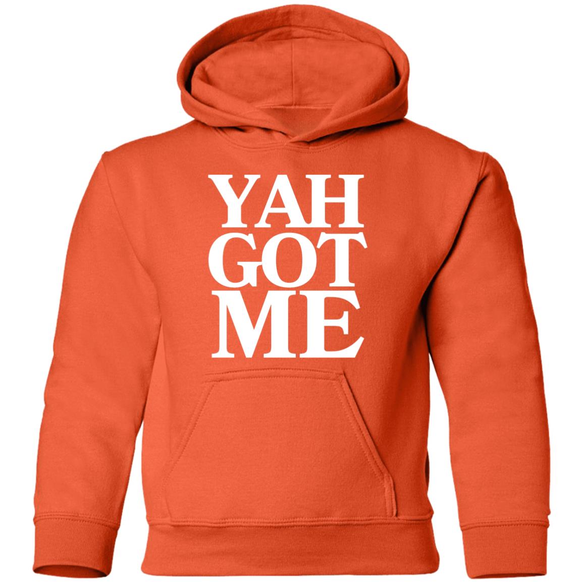 YAH GOT ME in White Letter Youth Pullover Hoodie