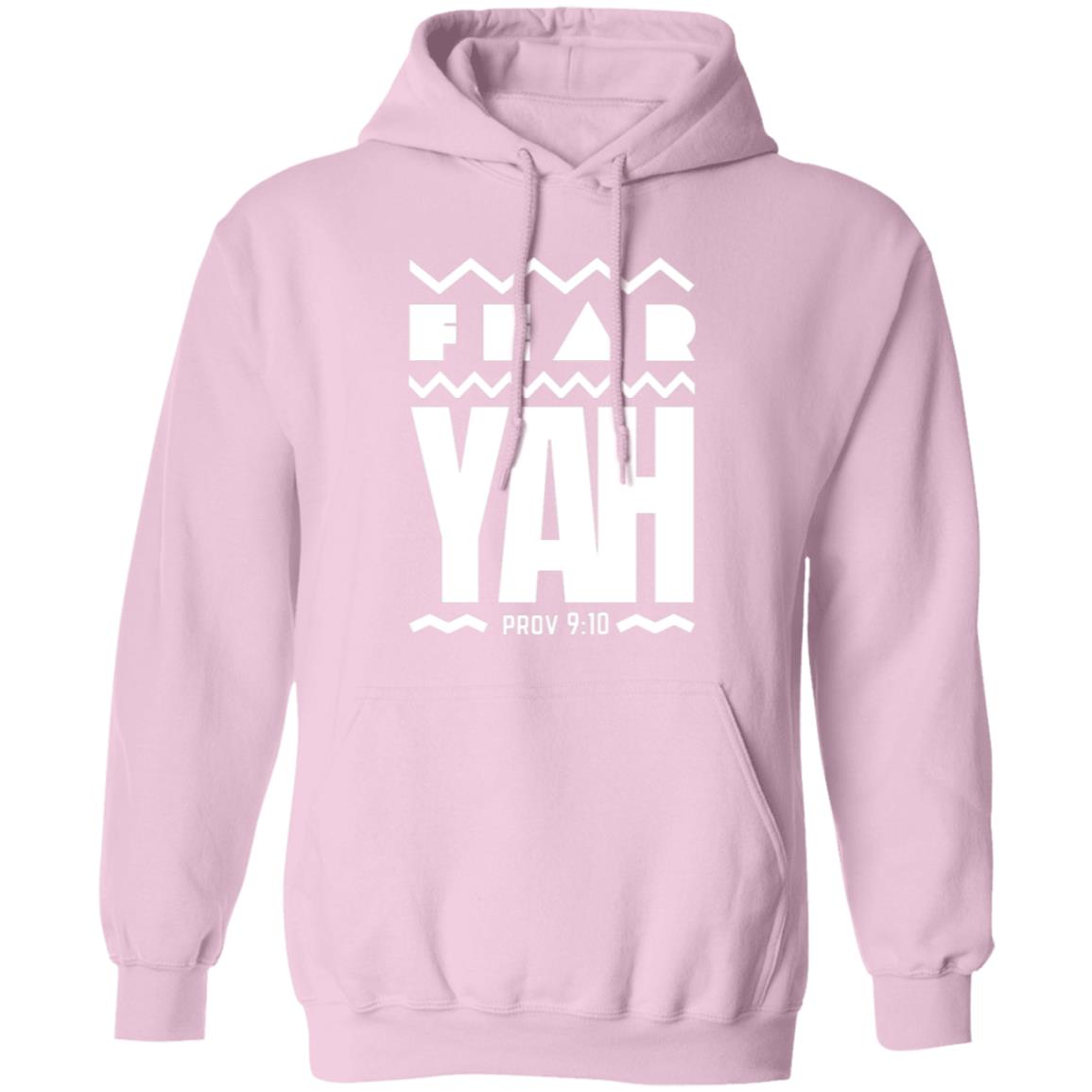 FEAR YAH in White Letter Pullover Hoodie
