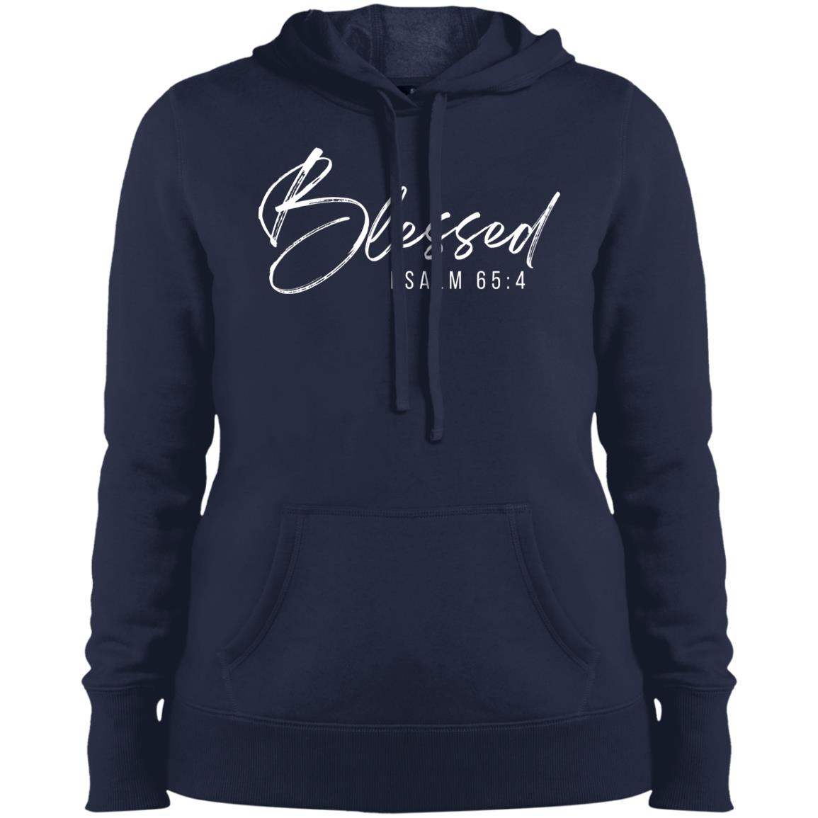 Blessed in White Letters Pullover Hooded Sweatshirt