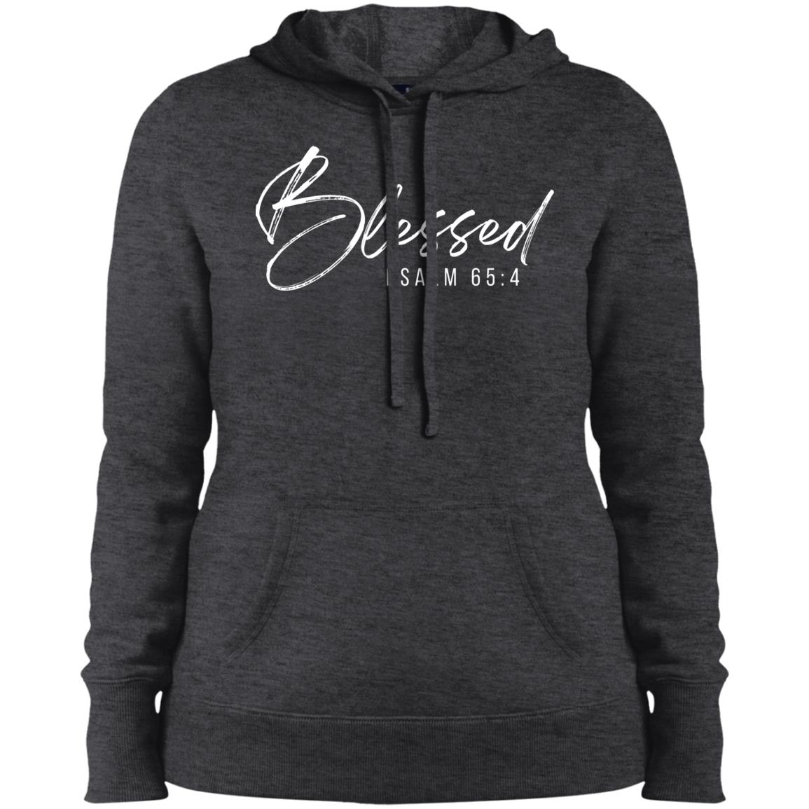 Blessed in White Letters Pullover Hooded Sweatshirt