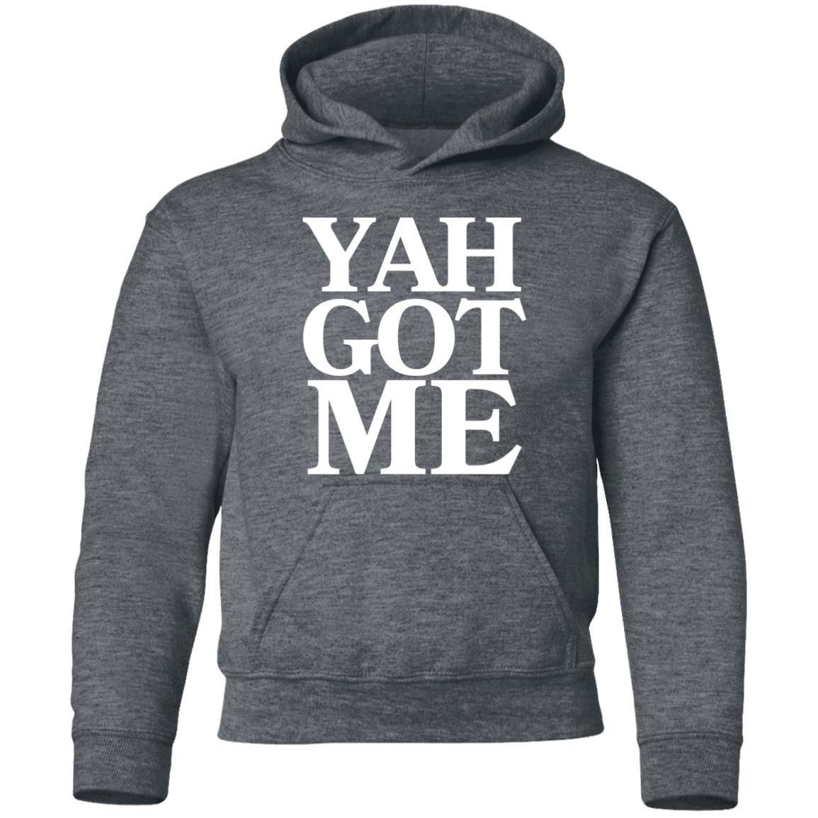 YAH GOT ME in White Letter Youth Pullover Hoodie