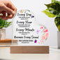 Every Day YAH thinks of YOU Inspirational LED light Acrylic Heart Plaque Gift Scripture Bible Verse pink Flower