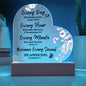 Every Day YAH thinks of YOU Inspirational LED light Acrylic Heart Plaque Gift Scripture Bible Verse pink Flower