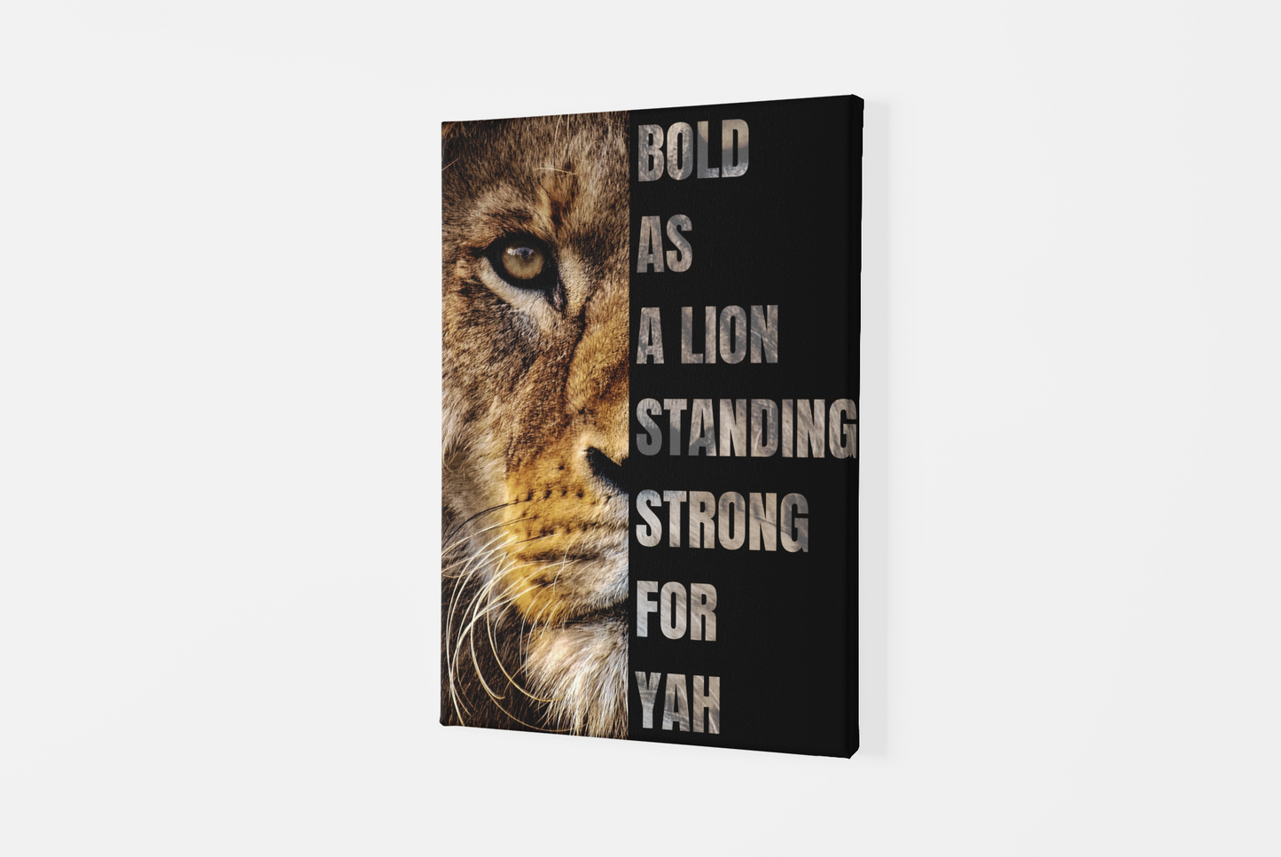 Bold As A Lion Deluxe Portrait Canvas 1.5in Frame