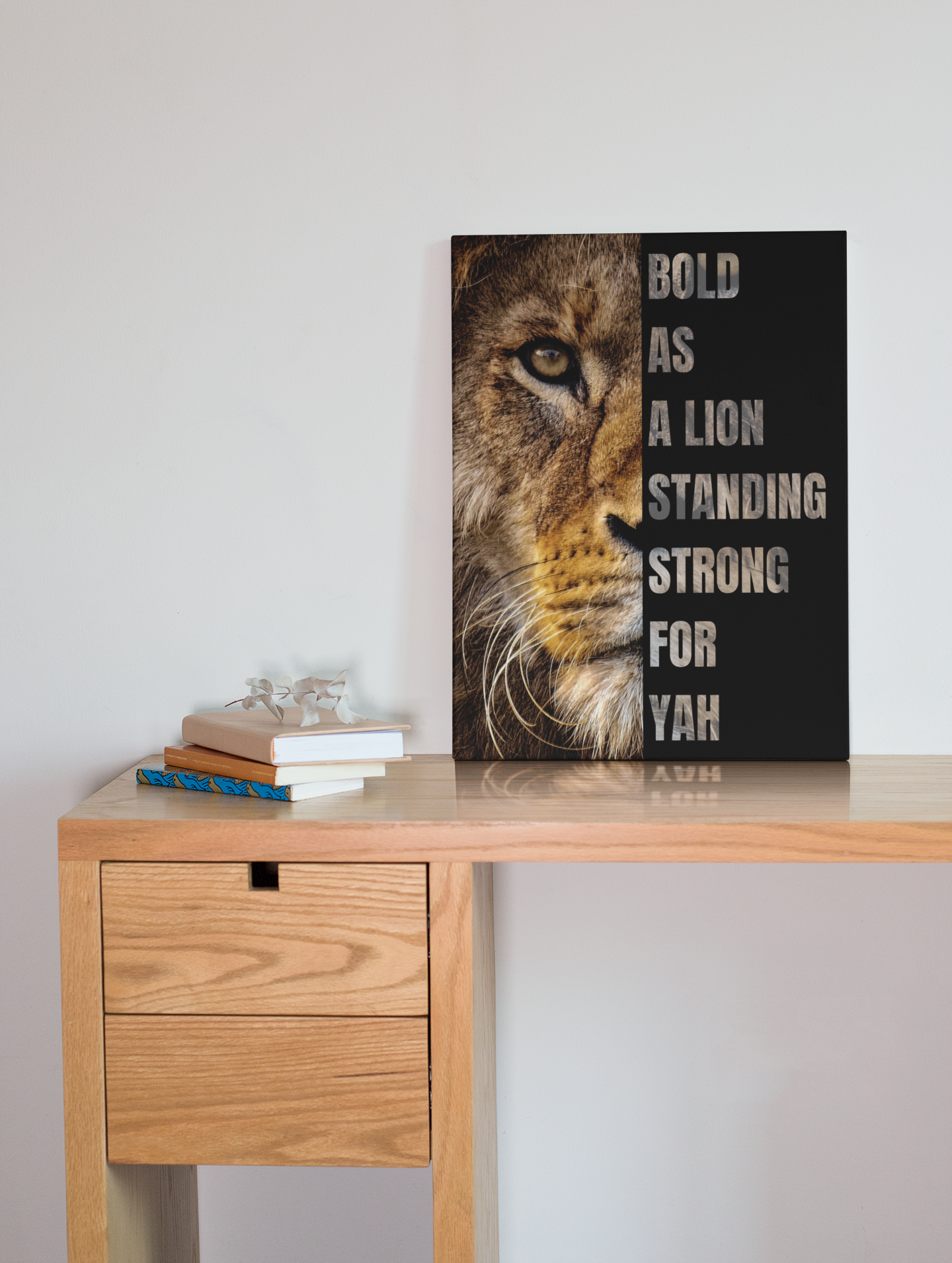 Bold As A Lion Deluxe Portrait Canvas 1.5in Frame