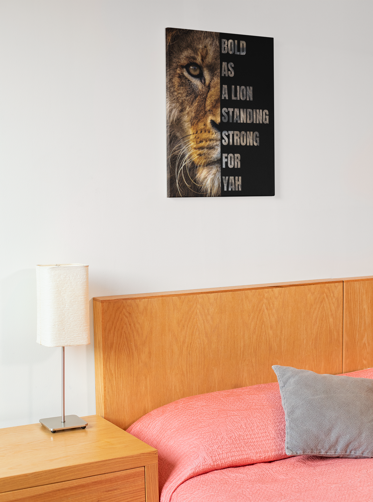 Bold As A Lion Deluxe Portrait Canvas 1.5in Frame