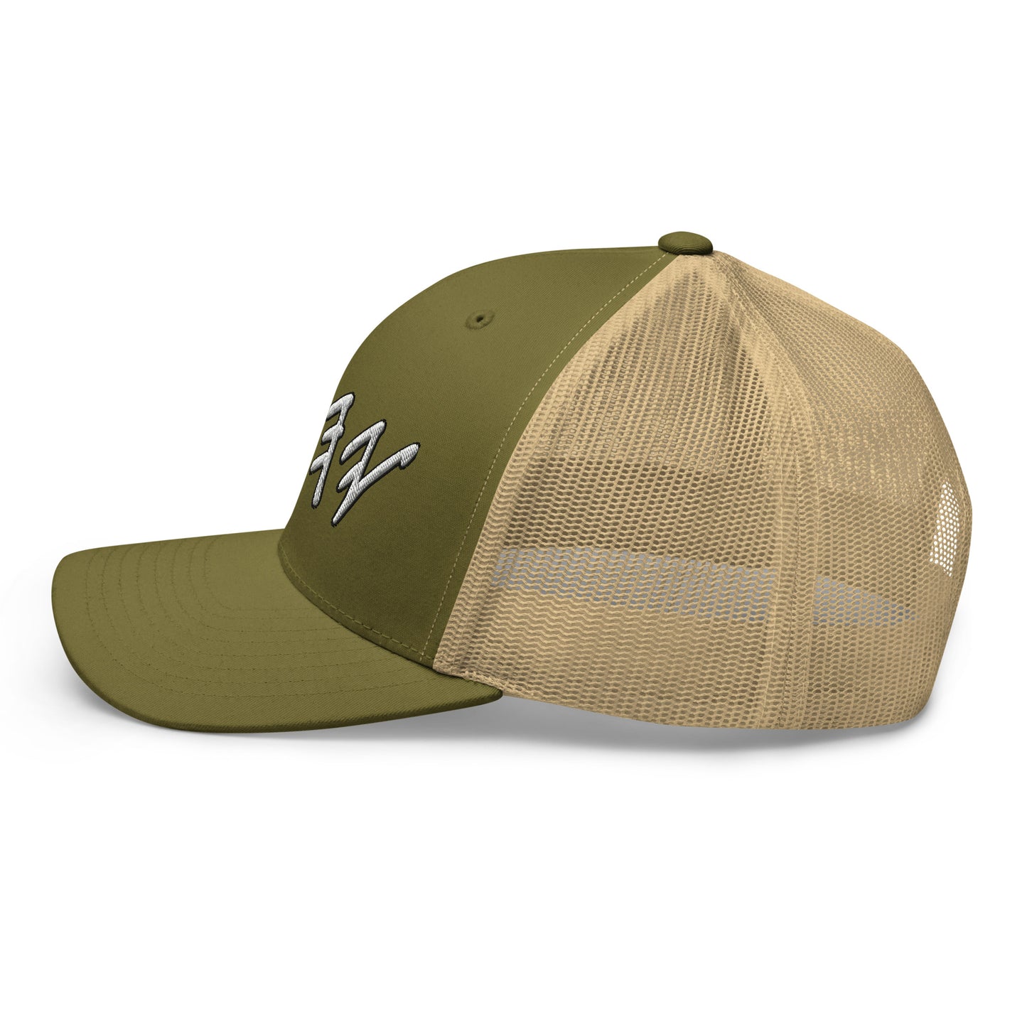 Yahuwah Hebrew in White Letter Embroidery Trucker Cap