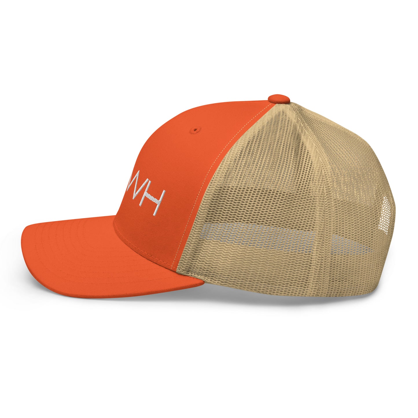 YHWH in White Letter Embroidery Trucker Cap