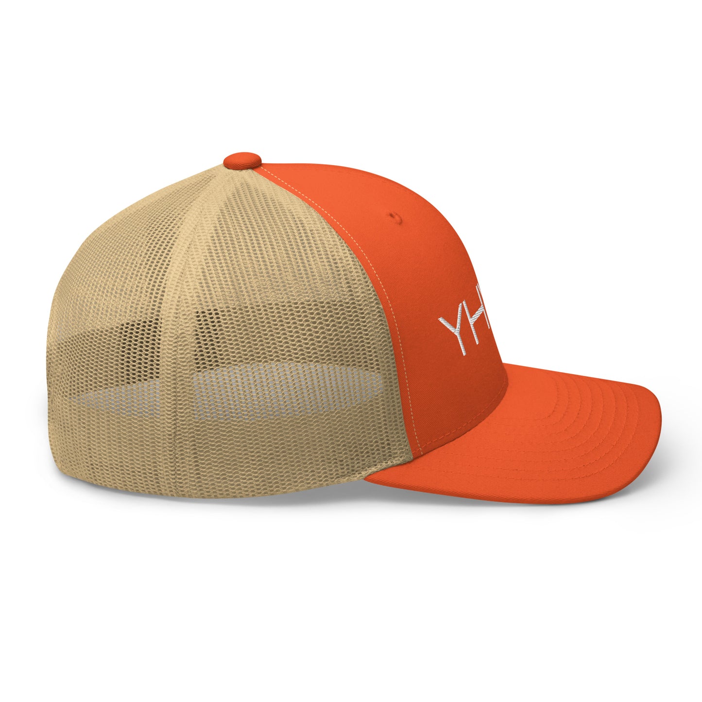 YHWH in White Letter Embroidery Trucker Cap