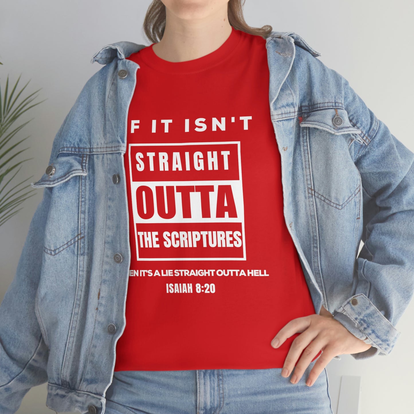 Unisex Heavy Cotton Tee - Straight Outta The Scriptures