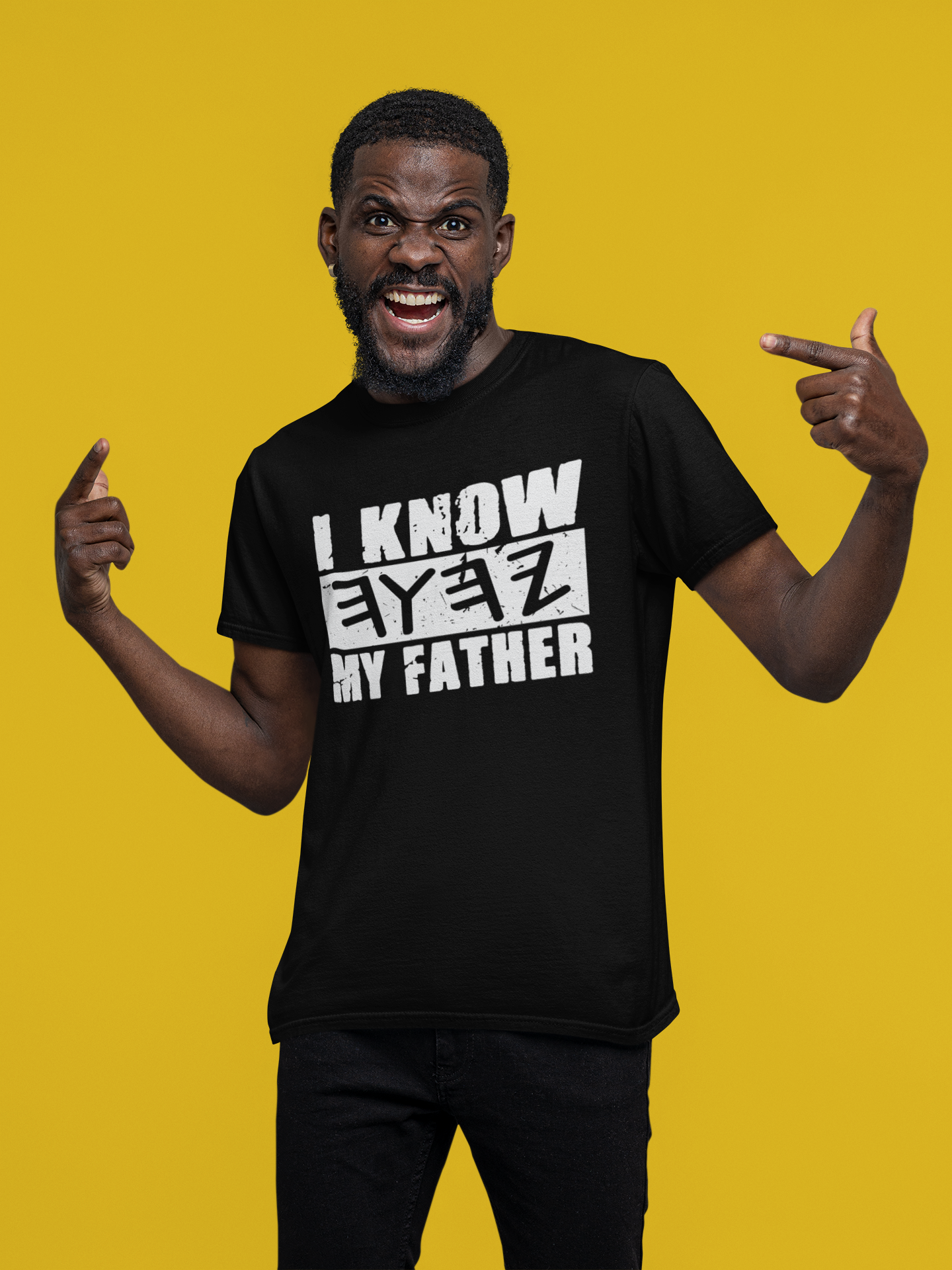 I KNOW MY FATHER in White Letter Unisex T-shirt