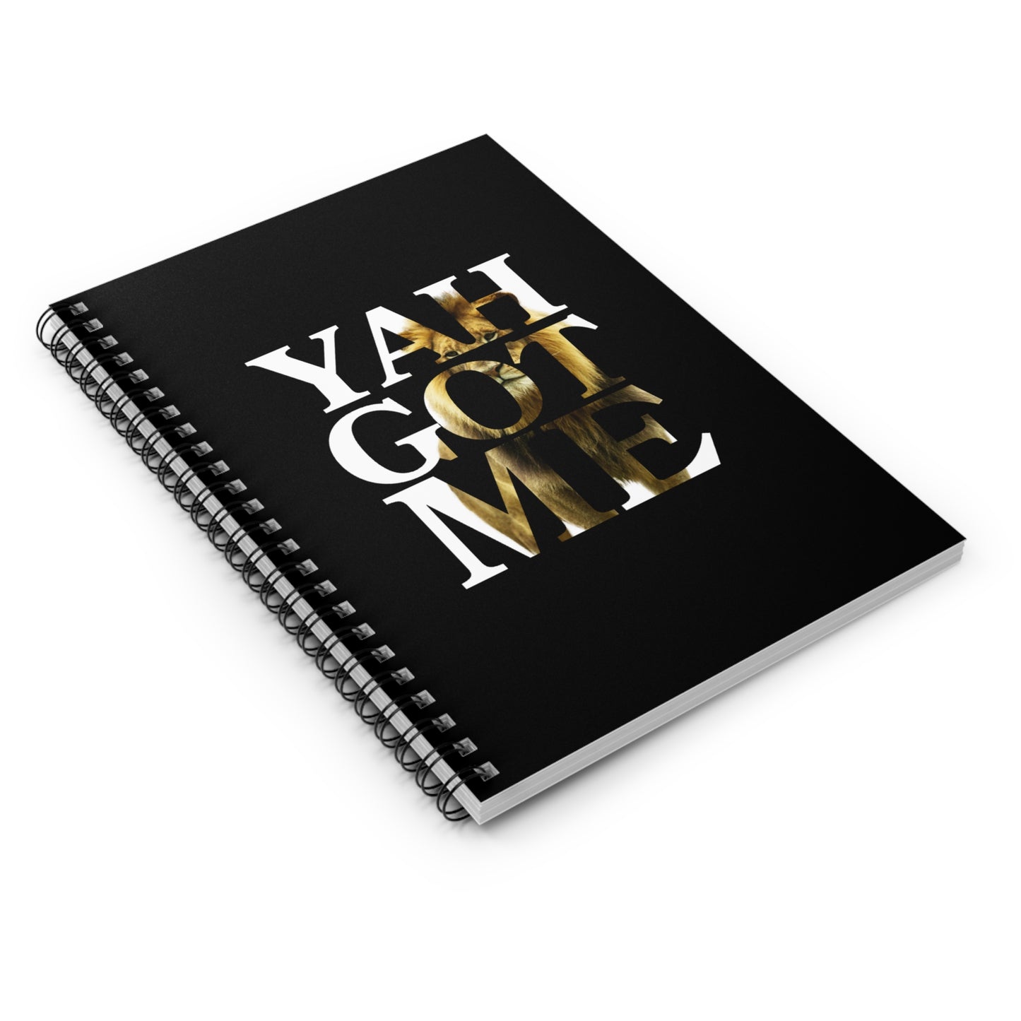 YAH GOT ME Lion Inside Spiral Notebook Prayer Journal - 118 pages Ruled Line