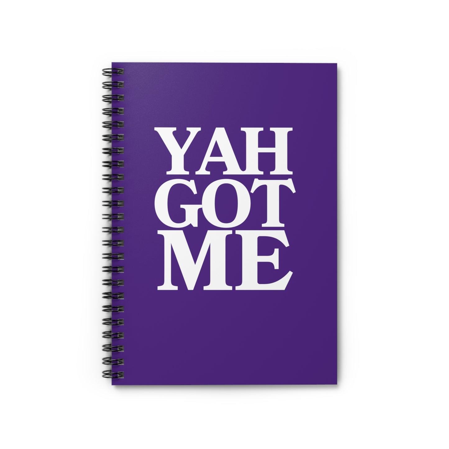 YAH GOT ME Purple Spiral Notebook Prayer Journal - 118 pages Ruled Line