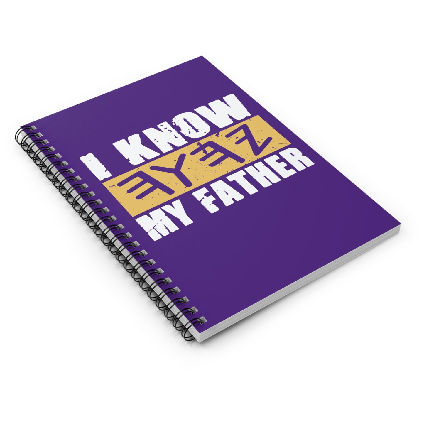 I Know My Father Yahuwah Purple Spiral Notebook Prayer Journal - Ruled Line