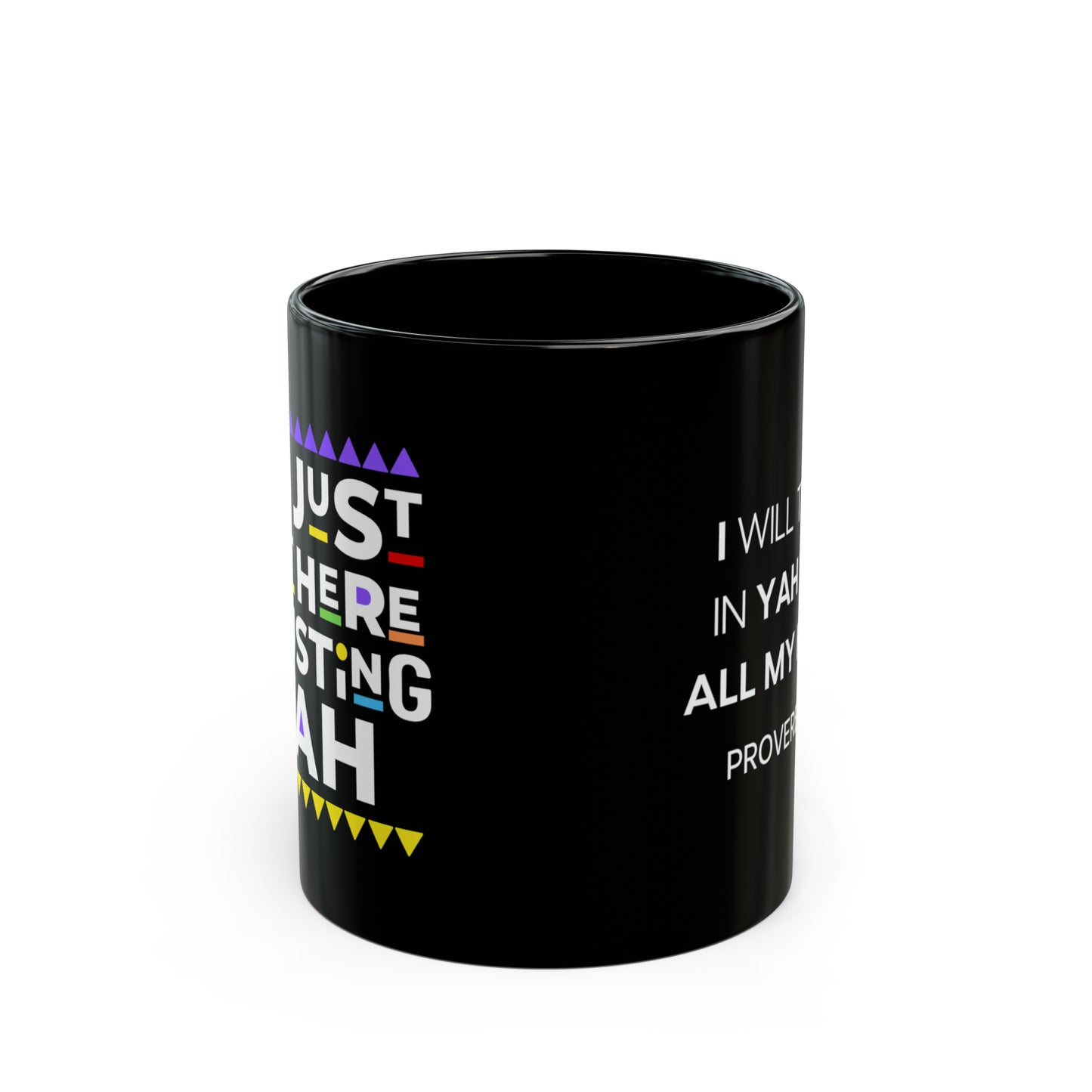 TRUSTING YAH 11oz Black Mug