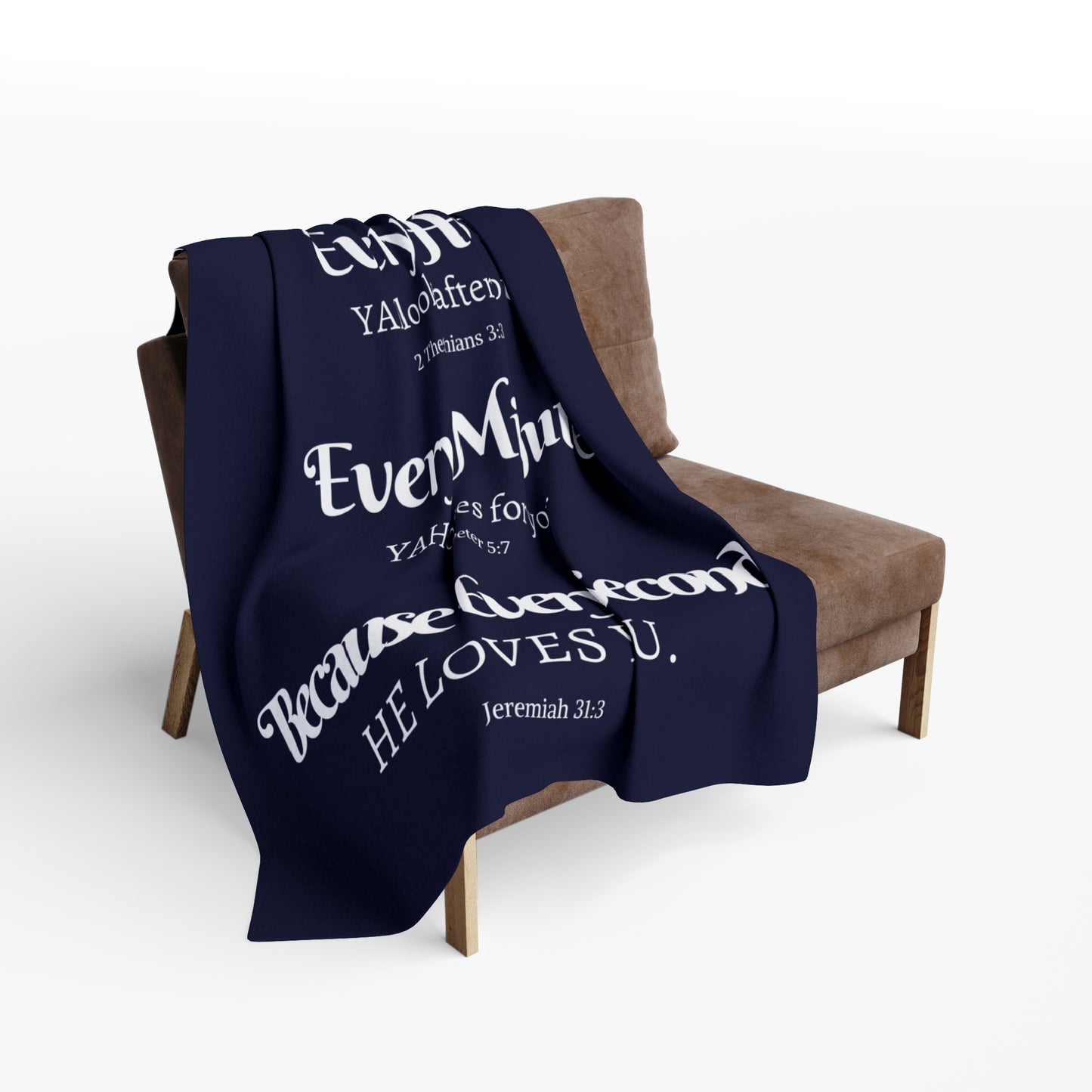 YAH LOVES YOU Cozy Plush Fleece Throw Blanket Bible Verses For Him For Her