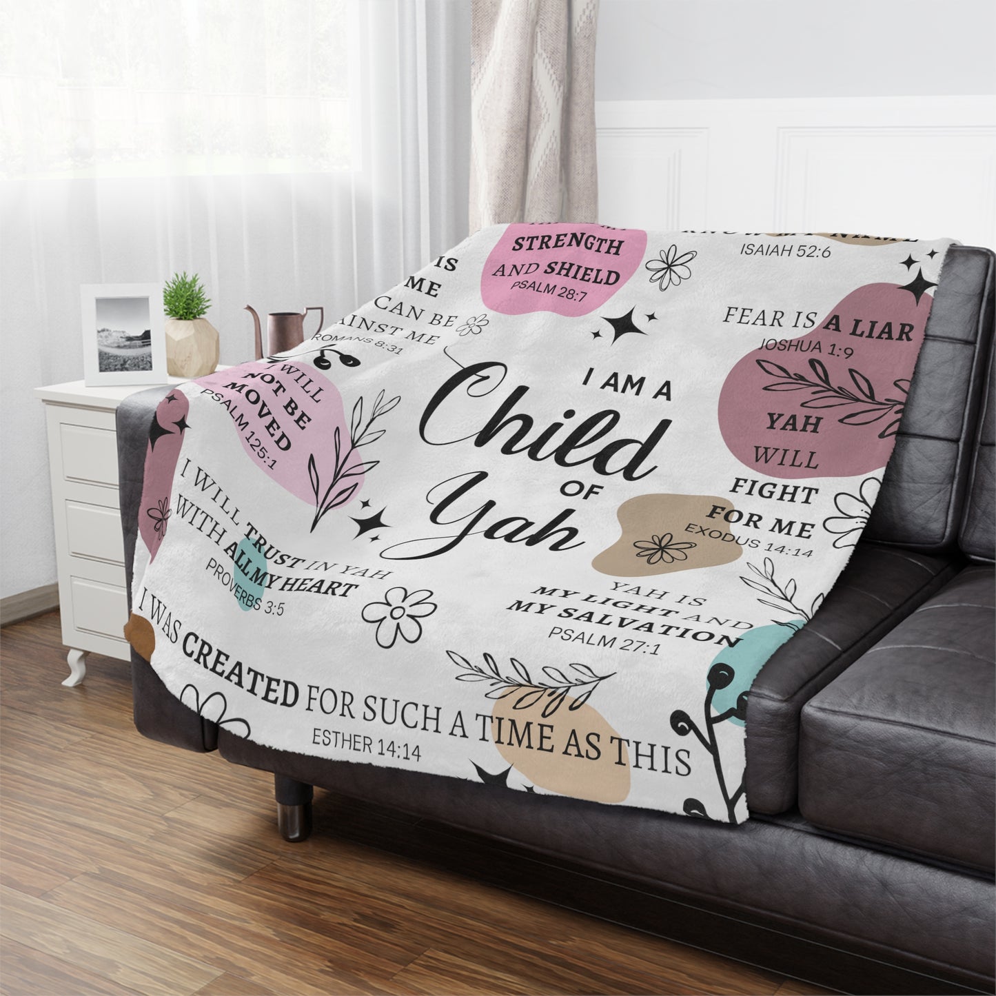 I AM A CHILD of YAH Throw Blanket Arctic Fleece Blanket