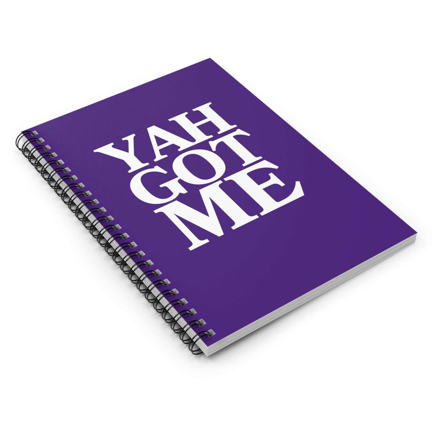 YAH GOT ME Purple Spiral Notebook Prayer Journal - 118 pages Ruled Line