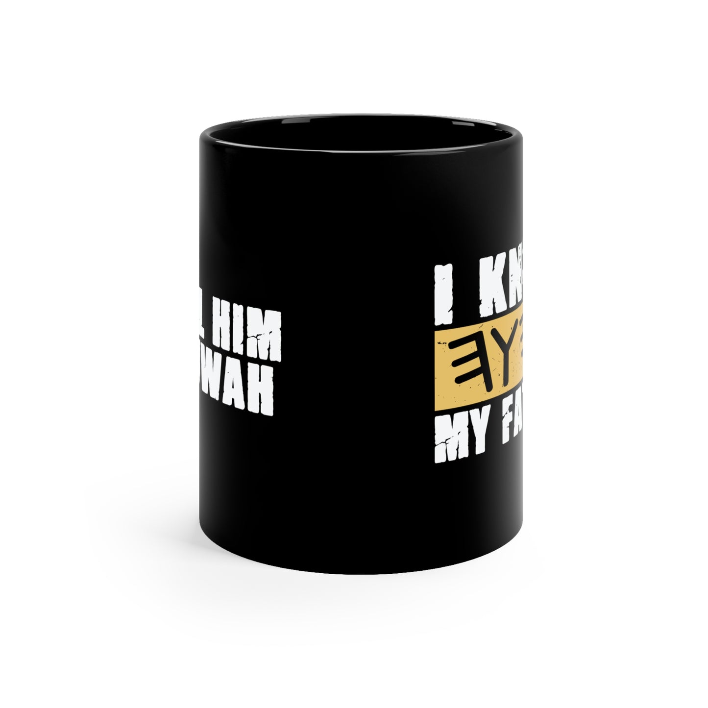 I Know My Father Black Mug 11oz