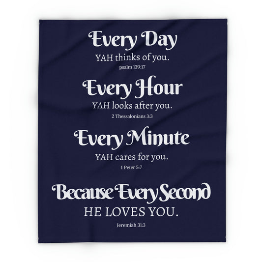 YAH LOVES YOU Cozy Plush Fleece Throw Blanket Bible Verses For Him For Her