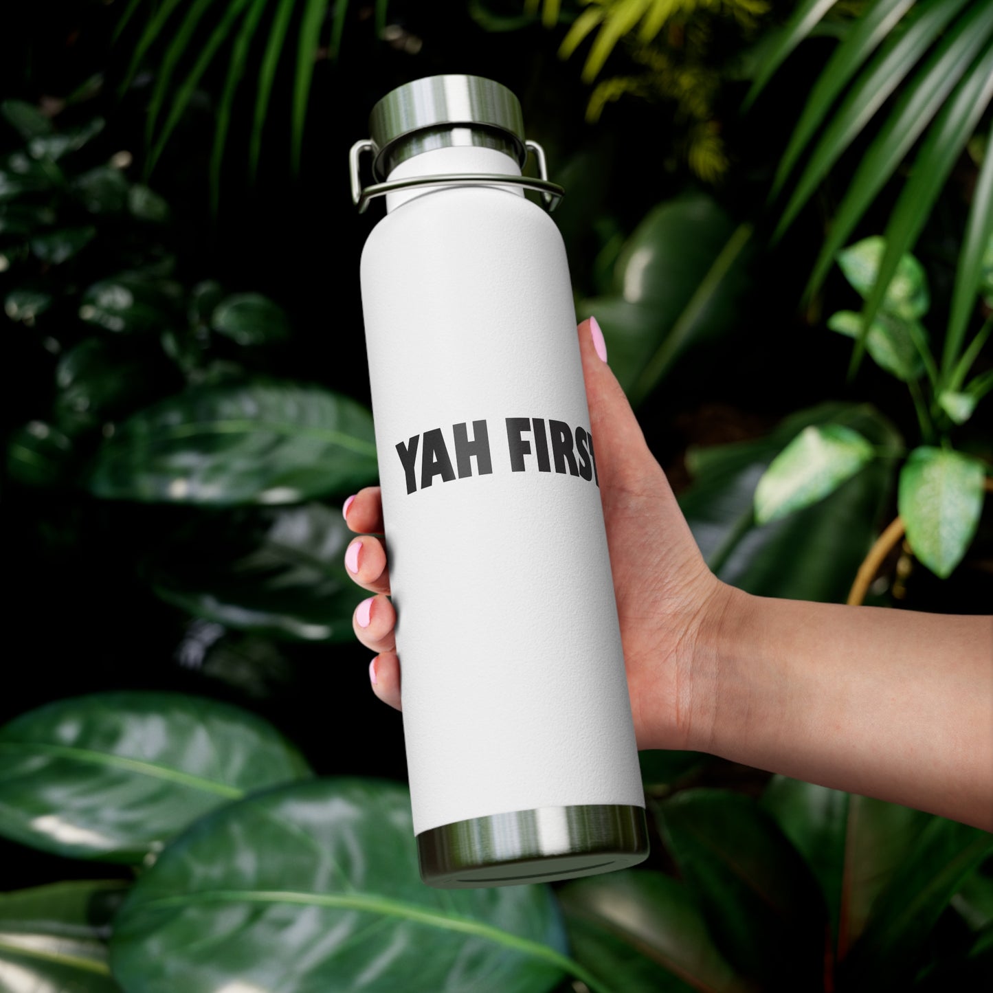 YAH FIRST 22oz White Copper Vacuum Insulated Bottle