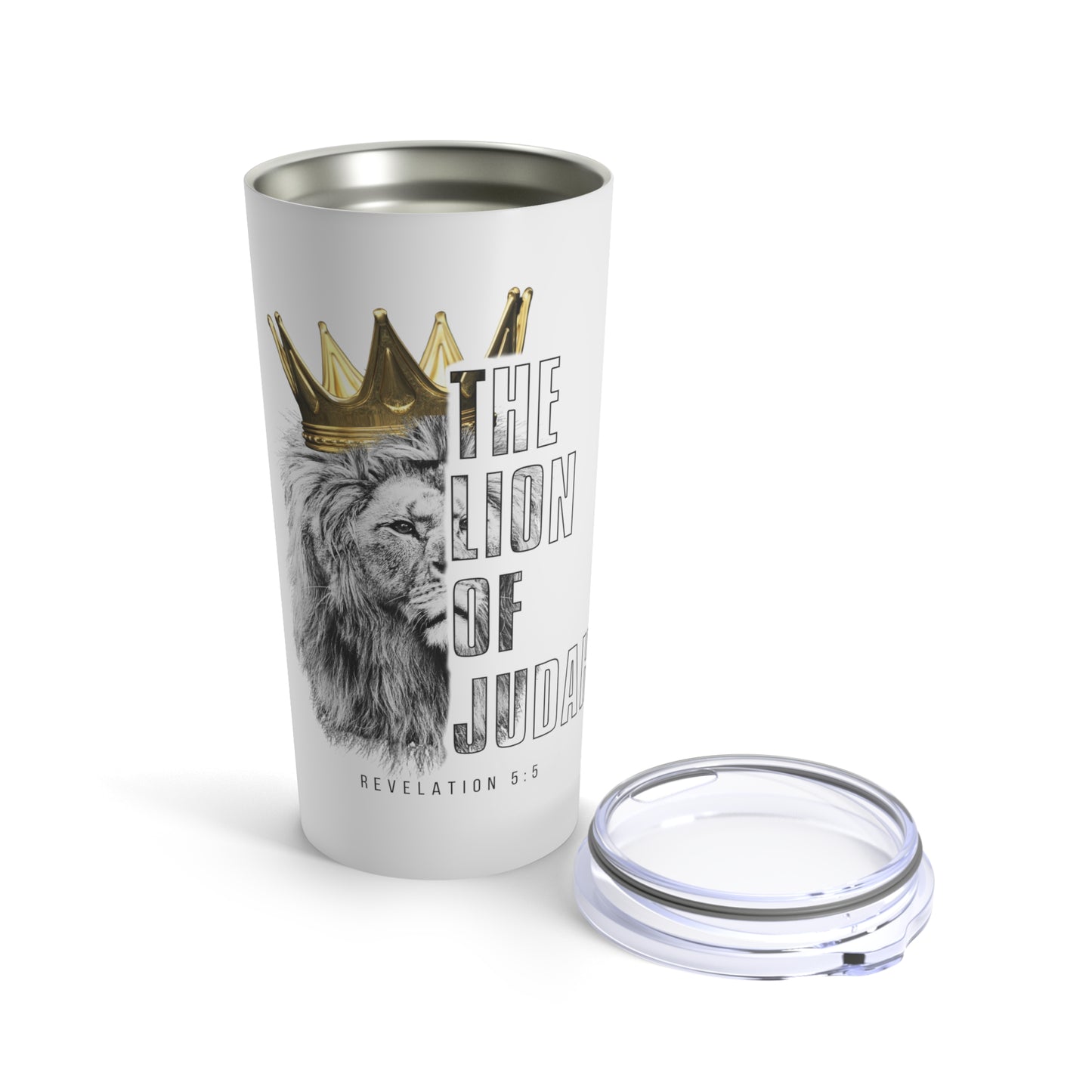 LION OF JUDAH 20oz White Tumbler