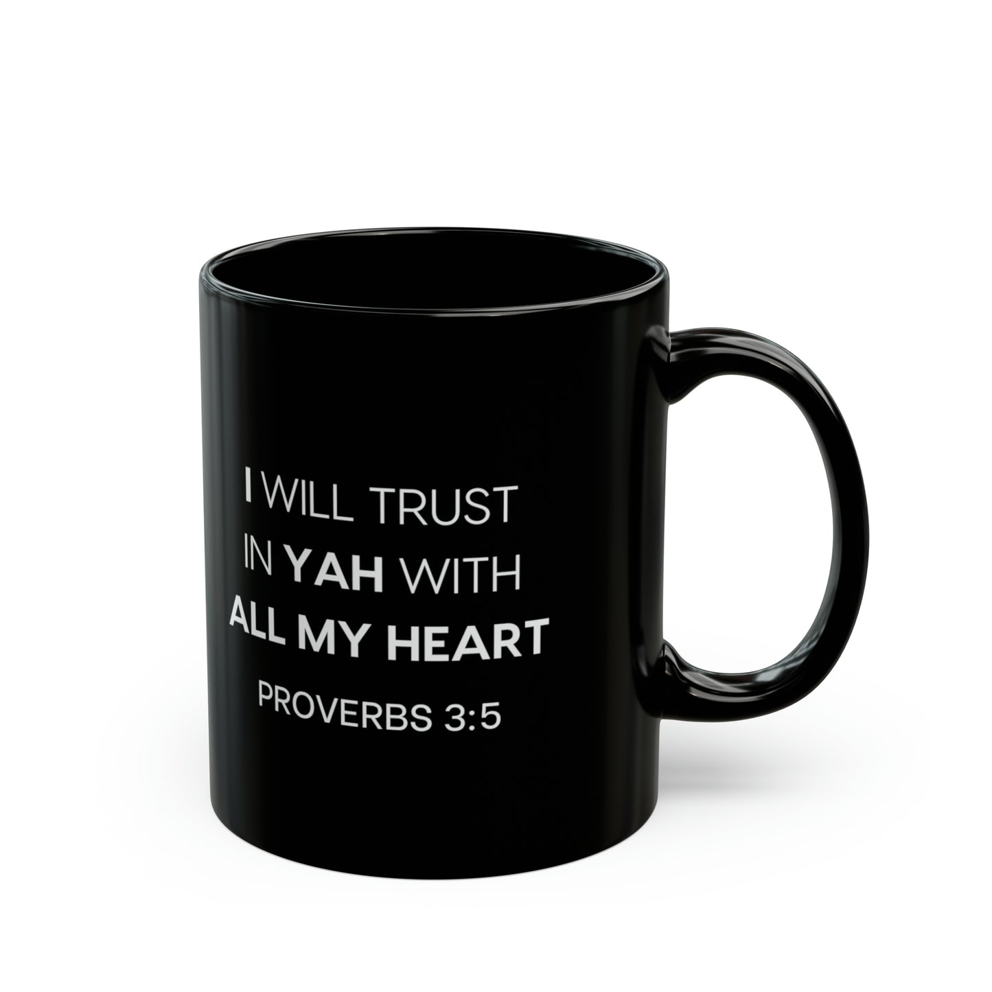 TRUSTING YAH 11oz Black Mug