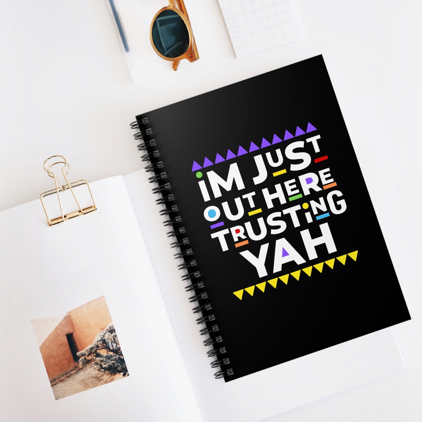 I AM JUST TRUSTING YAH Spiral Journal/Notebook - Ruled Line