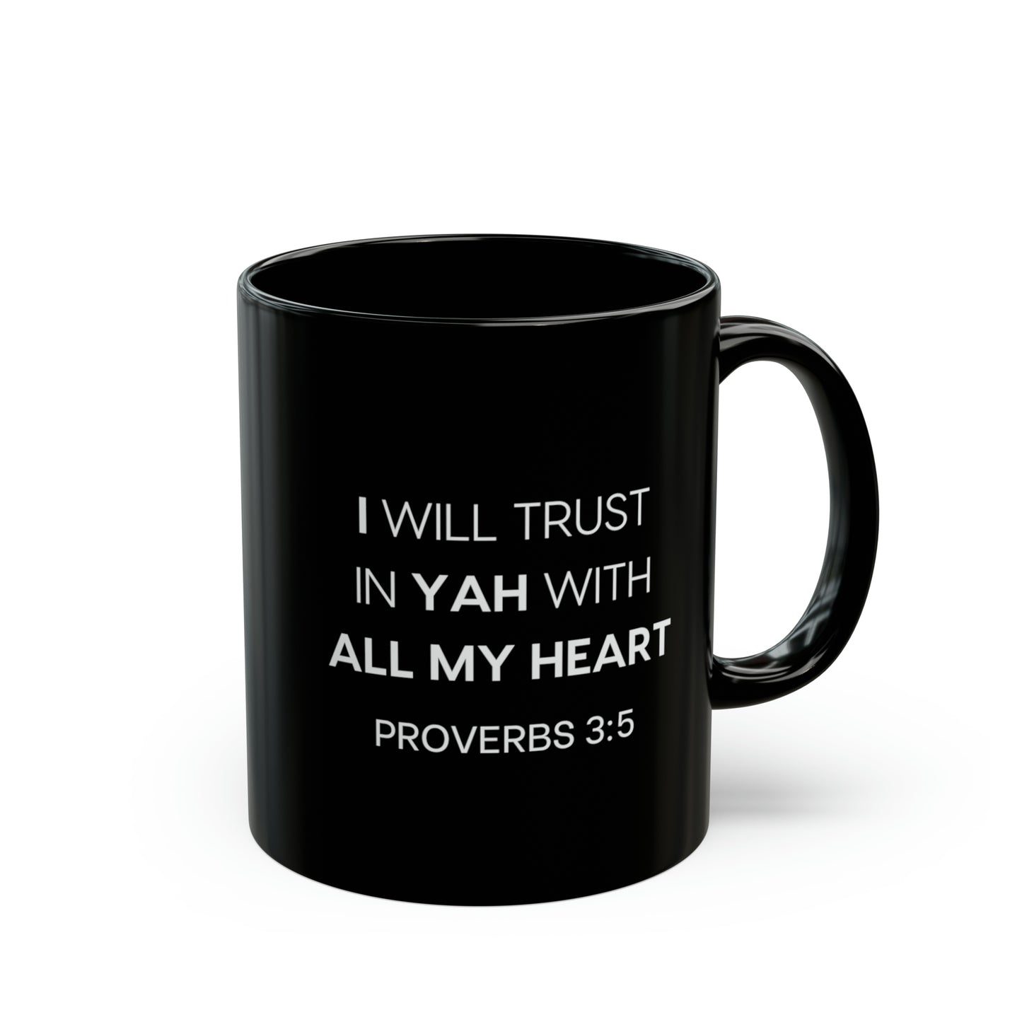 TRUSTING YAH 11oz Black Mug