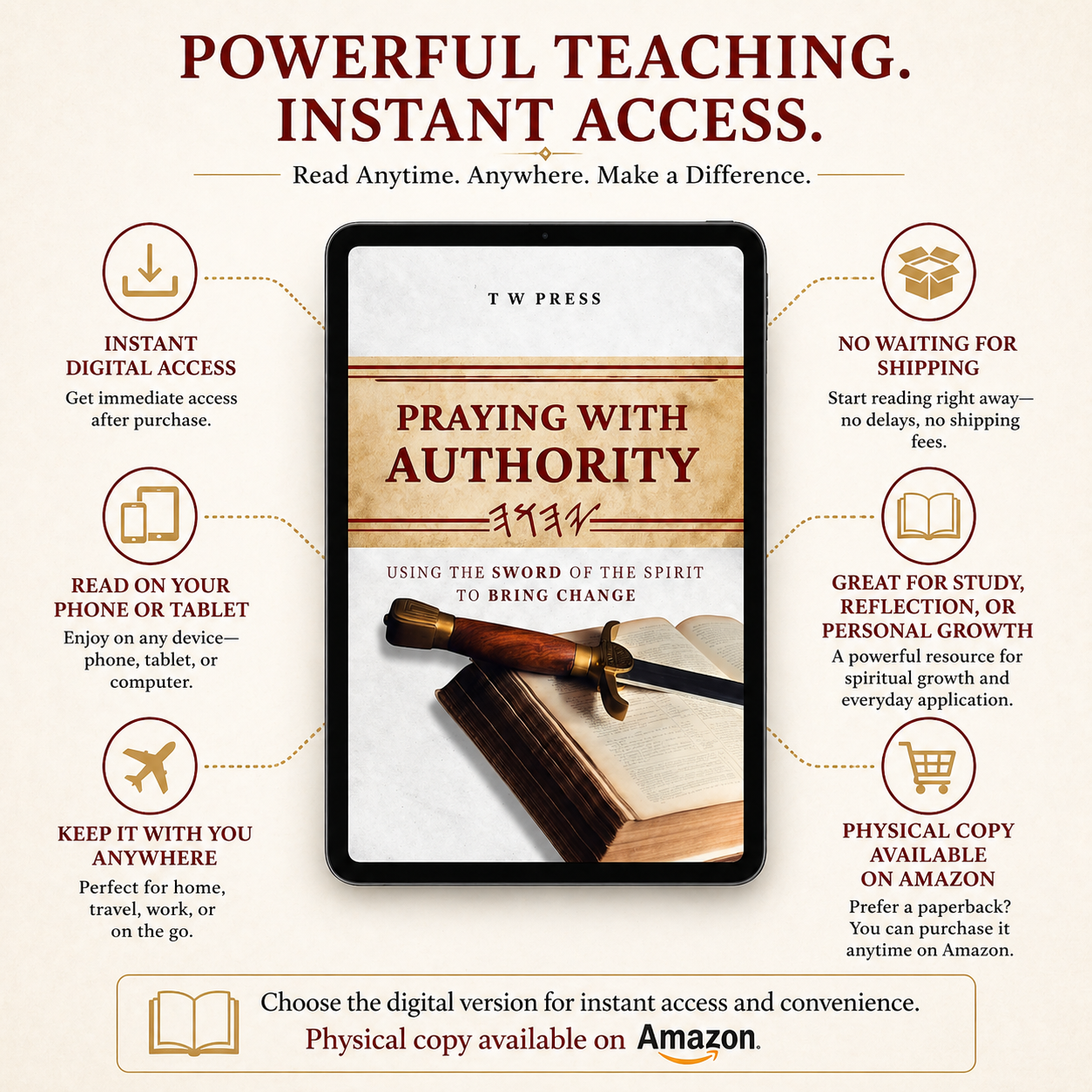Praying With Authority (Digital Download) – Using the Word of the Spirit to Bring Change | Read Instantly on Phone, Tablet, or Computer