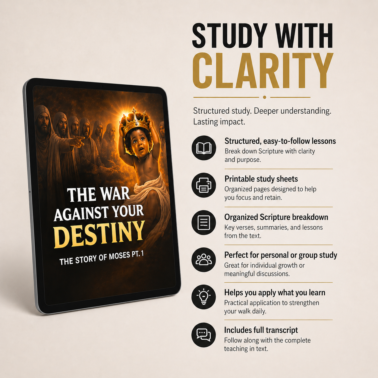 The War Against Your Destiny | The Story of Moses pt. 1 | Lesson Study Guide + Scripture Study + Audio MP3 + Lesson Transcript PDF Download