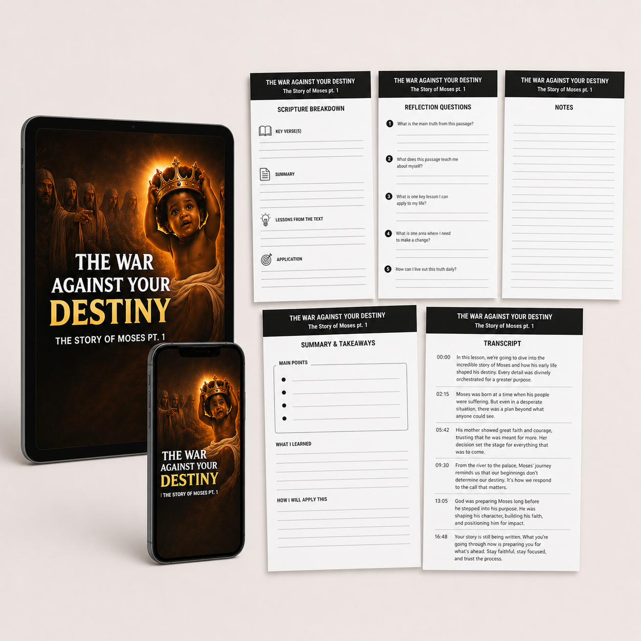 The War Against Your Destiny | The Story of Moses pt. 1 | Lesson Study Guide + Scripture Study + Audio MP3 + Lesson Transcript PDF Download