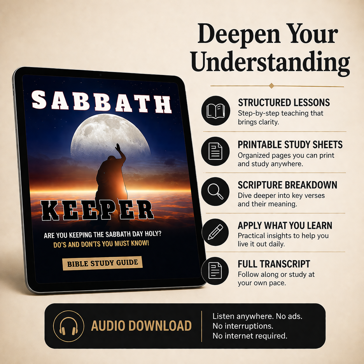 Are You Keeping the Sabbath Day Holy? Bible Study Guide + MP3 Audio Download | Enter Yah’s Rest & Align Your Life
