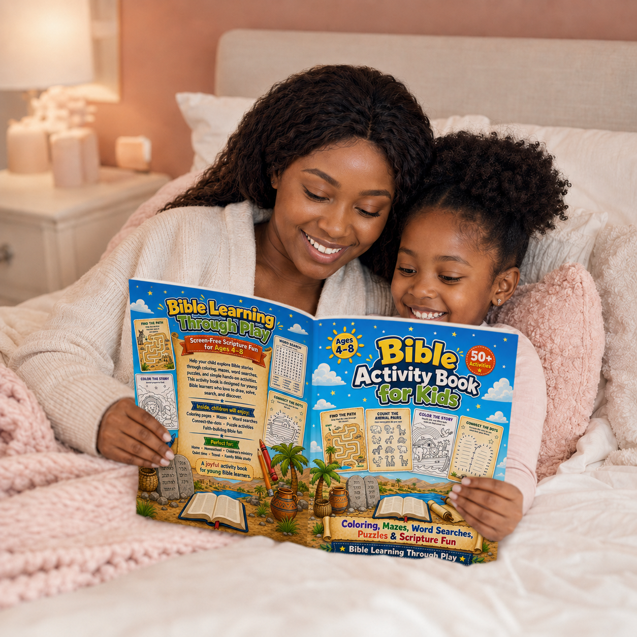 Bible Activity Book for Kids: Mazes, Tracing, Counting, Puzzles, and Scripture Fun