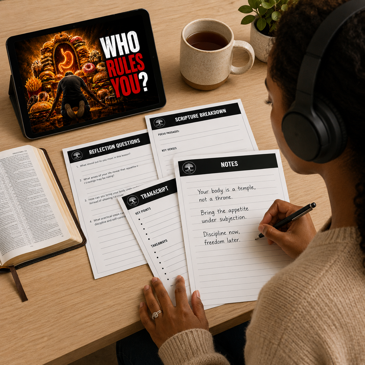Your Body Is a Temple, Not a Throne Bible Study Guide | Discipline Appetite & Grow Spiritually | Lesson Study Guide + Audio MP3 + Scripture Study + Lesson Transcript PDF Download