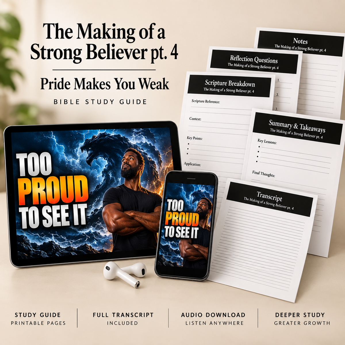 The Making of a Strong Believer pt. 4: Pride Makes You Weak Bible Study Guide